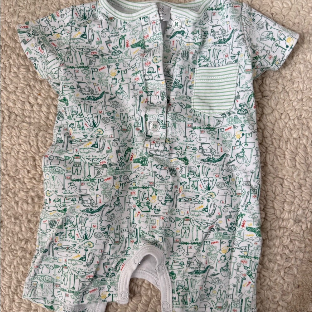 Joy Street Kids Boys Golf Shortie Romper 0-3 Months